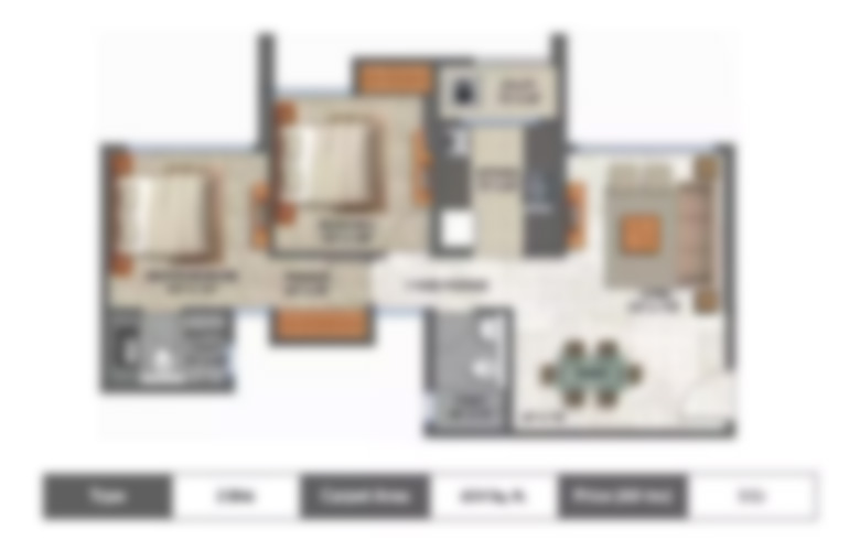 Puravankara Andheri West 2bhk floor plan
